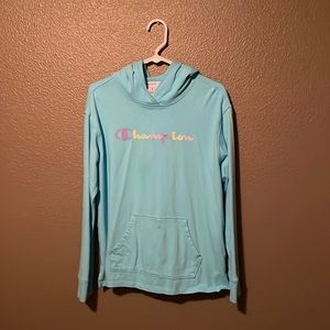 Blue Champion Long Sleeve With Hood